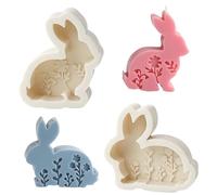 2 pezzi Stampi in silicone per Pasqua,Stampo Coniglio Pasquale Stampo per Candela Profumata,Stampi Per Candele In Silicone Per Pasqua Per Versare Per Gesso,Candele Di Cera Di Soia,Pasqua Regali