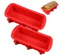 2 Pezzi Stampi Per Pane in Silicone, Teglia per Pane,Stampo Plumcake Silicone,Stampo Pane in Cassetta,Teglia per Toast Silicone,Stampo Rettangolare Antiaderente per Teglia Torta Pasticceria Fai Da Te