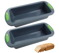 2 Pezzi Stampi per Stampo Teglia Plumcake Silicone Friggitrice ad Aria Antiaderente e Torte Fai Da Te, Teglia per Pane Toast in Cassetta Rettangolare Silicone per Torte e Pane (28 x 12 x 6,3 cm)
