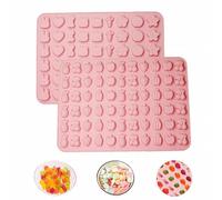 2 Pezzi Stampini Silicone, Stampini Orsetti Gommosi, Stampo Silicone Cuore, Farfalla per Stampi in Silicone, Stampo per Caramelle Riutilizzabile, per Fare Dolci, Gelatina, Cioccolato, Biscotti (C)