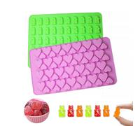 2 Pezzi Stampini Silicone, Stampini Orsetti Gommosi, Stampo Silicone Cuore, Farfalla per Stampi in Silicone, Stampo per Caramelle Riutilizzabile, per Fare Dolci, Gelatina, Cioccolato, Biscotti (A)