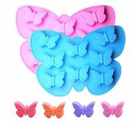 2 Pezzi Stampini Silicone, Stampini Orsetti Gommosi, Stampo Silicone Cuore, Farfalla per Stampi in Silicone, Stampo per Caramelle Riutilizzabile, per Fare Dolci, Gelatina, Cioccolato, Biscotti (B)