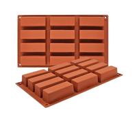 2 pezzi Stampo for torta rettangolare in silicone Utensili da forno for burro cucina for cuocere barrette energetiche Barrette proteiche al cioccolato Per La Produzione Del Cioccolato