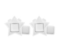 2 Pezzi Stampo in Silicone a Stella per Cornice Foto | Bianco, Morbido e Resistente, per Realizzare Cornici Foto, Decorazioni Romantiche, Uso Manuale