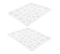 2 Pezzi Stampo in Silicone Geometrico per Ciondoli, Bianco, Fori | Superficie Liscia e Lucida, Interno Privo di Imperfezioni, Riuso Facile per Glitter, Pigmenti e Piccoli Laboratori