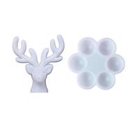 2 Pezzi Stampo in Silicone per Gioielli a Forma di Uovo, Bianco | Riutilizzabile per Fai, Design Semplice e Creativo, Delicato Aspetto, Silicone Resistente