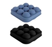 2 Pezzi Stampo in Silicone per Palline di Ghiaccio Calcio 9 Cavità | Riutilizzabile, Rilascio Facile, Adatto a Congelatore e Forno, Facile da Pulire, per Giorno Partita