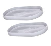 2 Pezzi Stampo Ovale in Silicone per Vassoio Epossidico, Bianco | Riutilizzabile e Facile da Pulire, per Colate Fai da Te, Adatto a Principianti e Artisti della Resina