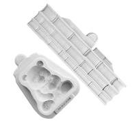 2 Pezzi Stampo Panda 3d in Silicone Bianco per Fondente e Torte | Design Realistico Bambù, Rilascio Antiaderente, per Gesso Profumato, Progetti Fai da Te e Compleanni