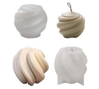 2 pezzi Stampo per candele 3D in silicone Stampo per candele geometrico Ball Spirale Tourbillon Ball Stampi per candele fai da te per fai da te, candela profumata, sapone, cioccolato, budino
