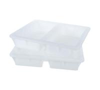 2 Pezzi Stampo per Cemento Quadrato Plastico Bianco | Design Componibile Aggancio Rapido, Struttura Interna Dettagliata, Resistente alla Corrosione