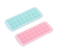 2 Pezzi Stampo per Cubetti di Ghiaccio con Coperchio in Silicone | Rilascio Facile, Odori Ridotti nel Congelatore, per Casa e Cocktail, Colori Assortiti