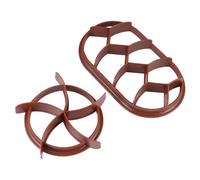 2 pezzi Stampo per Pane Pressa da Forno in Plastica Antiadherente Rotondo e Ellittico Facile da Sformare per Uso Casalingo e Laboratorio di Pasticceria