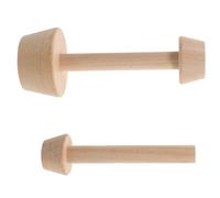 2 Pezzi Stampo per Torta Salata Doppio Lato in Legno | Beige, Riutilizzabile e Facile da Usare, per Tazze Biscotto e Pie, Controllo Uniforme dello Spessore