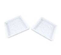 2 Pezzi Stampo Plastico Riutilizzabile, Cemento, Giardino, Bianco | PP, Demoulding Rapido, Linee Regolari, per Pavimentazione Cortile e Decorazione Esterna