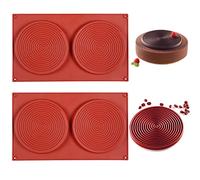 2 Pezzi Stampo Torta Spirale in Silicone, Stampo Silicone Spirale Piatta, Stampo Silicone Spirale, Adatto per Fare la Torta Arcobaleno, Torta al Cioccolato, Rendere la Torta più Deliziosa