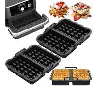 2 Pezzi Stampo Waffle Air Fryer Ninja, Reusable Stampo Silicone Air Fryer Accessori Per Cosori Air Fryer 10L Twinfry & Ninja Af500EU, Waffle Belgie, Waffle Air Fryer Accessori