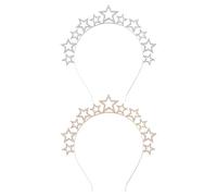 2 Pezzi Starbande A Stella, Fasce Lucenti, Accessori Per Capelli Per Feste, Fasce Di Testa Ricoperta Di Diamanti, Accessori Per Capelli Da Donna, Accessori Per Abbigliamento Per Feste.