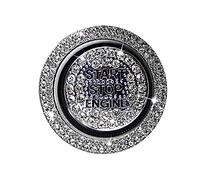 2 Pezzi Start Stop Pulsante Copertura Universale Antigraffio Con Cristallo Strass - Interruttore di Accensione Auto Protezione Adesivo