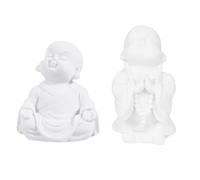 2 Pezzi Statuetta in Resina Maitreya, Decorazione Bianca Elegante | Facile da Pulire, per Hobby Acquario e Camera da Letto, Atmosfera Spirituale, Finitura senza Rivestimento Stile Casuale