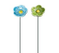 2 pezzi stazione per api in ceramica con tappo, abbeveratoi decorativi resistenti alle intemperie per patio e giardino