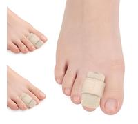 2 Pezzi Stecche Per Dita Dei Piedi, Dita A Martello Correttore Regolabile, Tutore dito Piede Rotto, Raddrizza dita Piedi, Per Alleviare Il Dolore Di Piegate, Artigliate, Rotte O Slogate, Beige