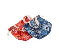 2 pezzi stile giapponese con coulisse borsa Bento carino pranzo sacco cartone