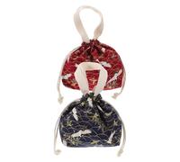 2 pezzi stile giapponese con coulisse borsa Bento carino pranzo sacco cartone