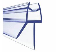 2 pezzi Striscia di tenuta per porta doccia in PVC da 4-6 mm, striscia di tenuta inferiore per porta in vetro, strisce di bloccaggio dell'acqua da 50 cm a 17 mm