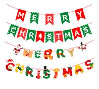 2 pezzi Striscione Buon Natale Decorazione per feste a tema natalizio C