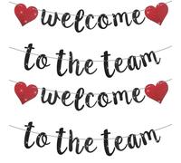 2 Pezzi Striscione di Benvenuto, Benvenuti nel team Banner Striscione di Benvenuto per Nuovi Dipendenti Forniture Decorazioni Feste in Ufficio Utilizzato per Dare il ai Nuovi Dipendenti Colleghi
