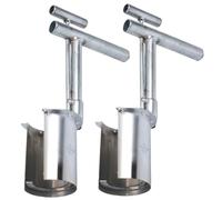 2 pezzi strumento per fioriera a bulbo manico lungo strumento per tappare l'erba resistente per zolle erbose trapiantatrice per piantine scavatrice di fori per piante trapiantatrice per piantine di al