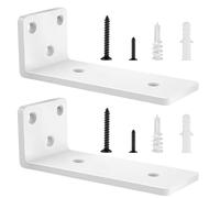 2 Pezzi Supporti per Scaffali, Staffe per Mensole Pesanti, Supporti Mensola Reggi Mensola Porta Mensole da Muroper la Casa, la Cucina e l'ufficio | 15cm, Portata 70 Kg (Bianco) 6in