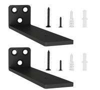 2 Pezzi Supporti per Scaffali, Staffe per Mensole Pesanti, Supporti Mensola Reggi Mensola Porta Mensole da Muroper la Casa, la Cucina e l'ufficio | 15cm, Portata 70 Kg (Nero) 6in