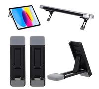 2 Pezzi Supporti per Tastiera, Supporto Tastiera Pieghevole per Scrivania, Mini Supporto Autoadesivi Pieghevoli Invisibili per Laptop, 3 Angoli Regolabile, per la Maggior Parte delle Tastiere, Nera