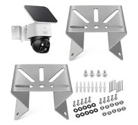 2 pezzi Supporto angolare universale in acciaio inox per telecamera di sorveglianza, montaggio ad angolo esterno in metallo, compatibile con Eufy SoloCam S340/E30, adattatore grandangolare resistente