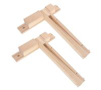 2 Pezzi Supporto da Parete in Legno Pieghevole | Montaggio a Muro, Struttura Stabile e Pieghevole, Beige, 30x24x23cm per Camera e Piccoli Spazi
