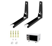 ® 2 Pezzi Supporto Da Parete per Microonde, Con Bracci Telescopici 230-400 Mm, N