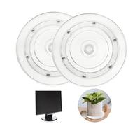 2 Pezzi Supporto Girevole di 360 °, 15cm Piattaforma Roteante Supporto Girevole Manuale con Cuscinetti a Sfera, Organizzatore per Giradischi Lazy Susan per Giradischi per TV, Monitor, Piante