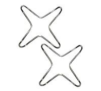 2 Pezzi Supporto Griglia Croce Riduttore 4 Punte per Pentolino e Caffettiere 12,4 x 12,4 cm