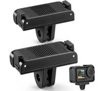2 pezzi Supporto Magnetico Adattatore per DJI Action 5 Pro/4/3 OM Magnetic Quick-Release Mount con Doppio Artiglio Adattatore a Sgancio Rapido con Magnete Accessori Action Camera