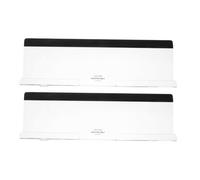 2 Pezzi Supporto Memo per Monitor in Acrilico con Supporto Telefono | Piano Note Trasparente, Montaggio Laterale Sotto Schermo, con Scanalatura e Passaggio Cavi, per Ufficio