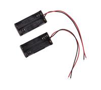 2 Pezzi Supporto Per Batterie AAA Nero A 2 Strati 4 X 15V Con Filo