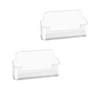 2 pezzi Supporto per biglietti da visita in acrilico custodia per carte di nome espositore da scrivania organizer per 40 fogli da esposizione aziendale