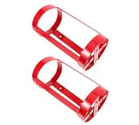 2 Pezzi Supporto per Estintore in Ferro Rosso, Fissaggio Sicuro | Design Stabile, Ottimizza lo Spazio, Accesso Rapido, Adatto a Magazzini e Ogni Luogo