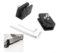 2 Pezzi Supporto per Luce Cofano Motore Fresato CNC Alluminio Nero Compatibile con Pali Luce LED Auto SUV Camion (M8)