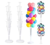 2 Pezzi Supporto per Palloncini, 160cm Porta Palloncini Supporto, Trasparente Palloncini Sticks Supporti, Bastoncini per Palloncini Kit per le Decorazioni di Feste, Matrimoni e Compleanni