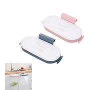 2 Pezzi supporto per sacco della spazzatura sospeso,Cestino della Spazzatura Sospeso con Coperchio,Porta Sacco della Spazzatura in Plastica,per Casa Cucina Ufficio Bagno Soggiorno Camera da Letto