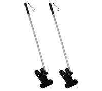 2 Pezzi Supporto per Segnaletica Regolabile in Acciaio Inox Nero | Porta Cartello Leggero, per Slogan e Picchetti, Utile in Conferenze e Campagne Elettorali