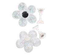 2 pezzi Supporto per Unghie Finte a Fiore, Base Stabile in Plastica bianca | Esercizi di Manicure e Formazione Salone, Adatto a Unghie Finte e Press-On, 4x4x3cm